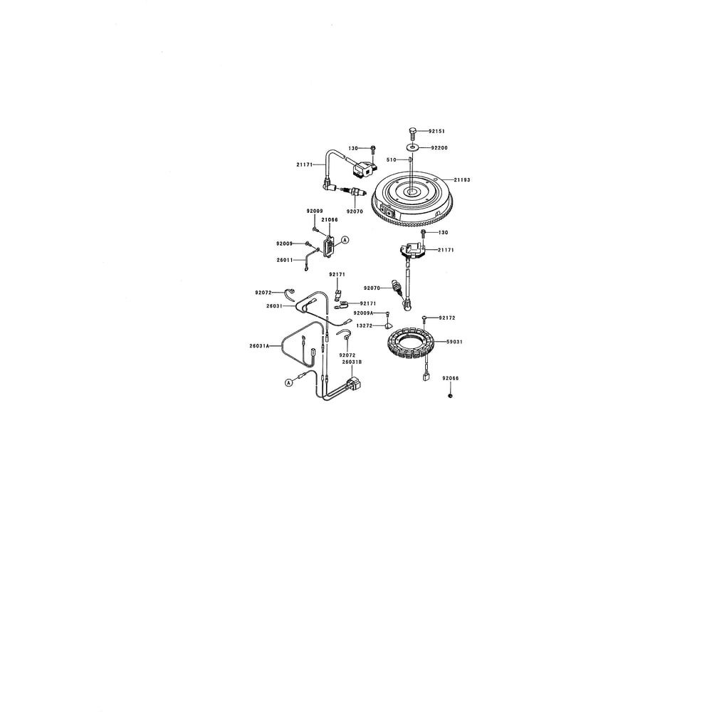 Engine >> Electric Equipment Diagram and Parts List for 893999  Cub Cadet Lawn Tractor